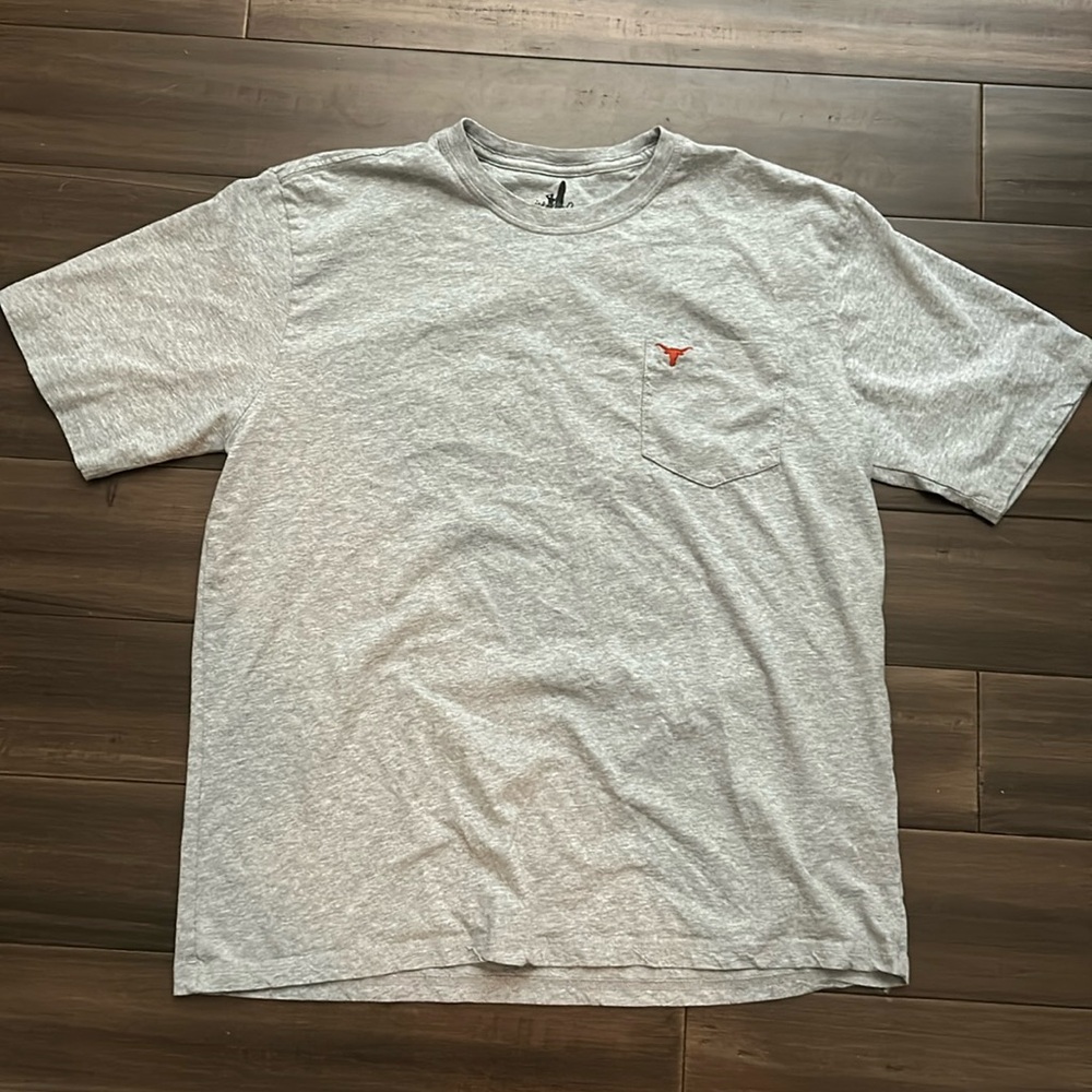 Johnnie-o gray XL university of Texas embroidered t-shirt